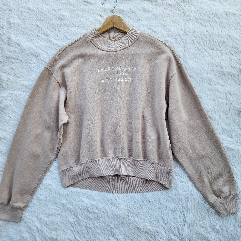 Abercrombie & Fitch Soft A&F Collection Tan Crewneck Sweatshirt